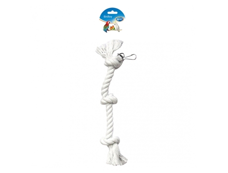 Corda DUVO + com 3 Nós para Aves (Dimensões: 50 cm)
