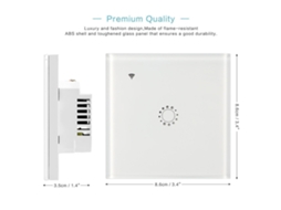 Laxiscreed Interruptor Wi-fi Inteligente Branco Bidirecional Para Automação E Compatibilidade Com Assistentes Inteligentes