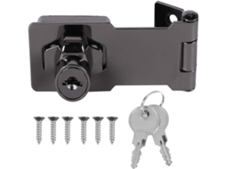 Fechadura De Segurança Com Chave 10cm 4 Polegadas, Fecho De Segurança Metálico Com Chave, Trava De Segurança Para Porta