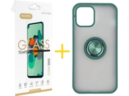 Capa e 1X Película de Vidro iPhone 11 Pro SKYHE Gel Bumper Ring Verde