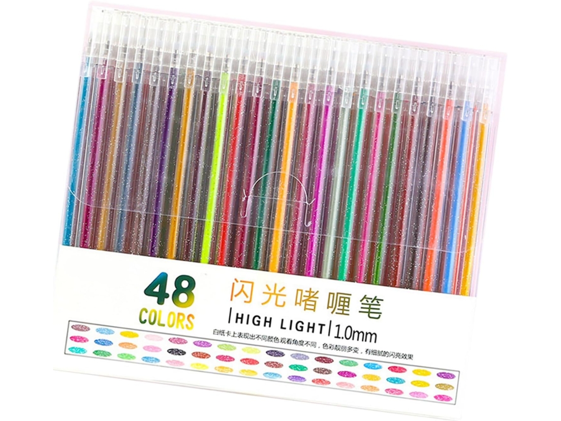 Lápis De Cor Com Glitter E Ponta 1,0 Mm, Ideal Para Artesanato,