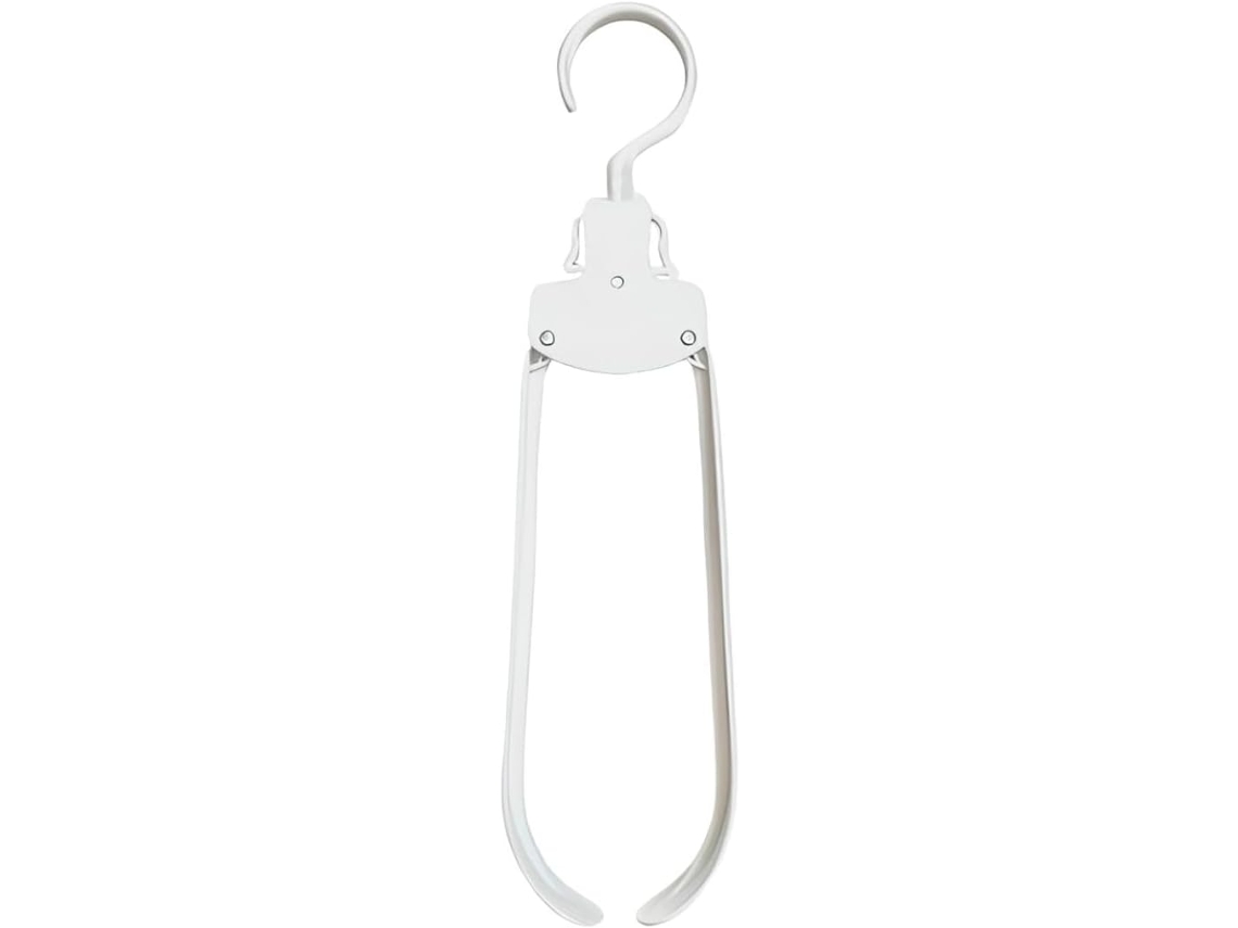 Cabide dobrável Lyx White One-Touch, gola anti-elástica, suporte anti-elástico e aderência antiderrapante, 1 pacote