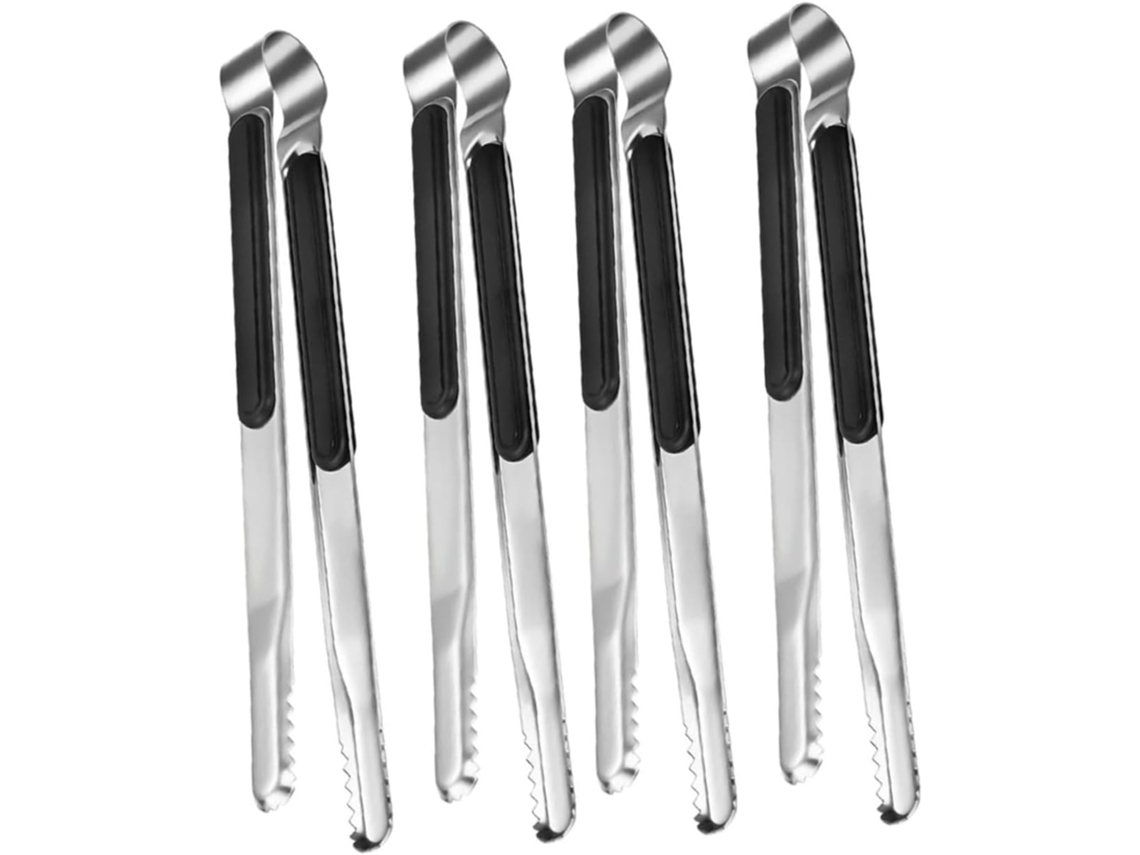 Conjunto De 4 Pinças Ergonômicas Multifuncionais Para Alimentos, Ideais Para Churrasco E Torradas Pinças Práticas Servir