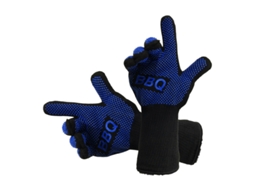 Luvas Bbq Térmicas 800°c, Antiderrapantes 1 Par Azul 26cm DUREFORWARD