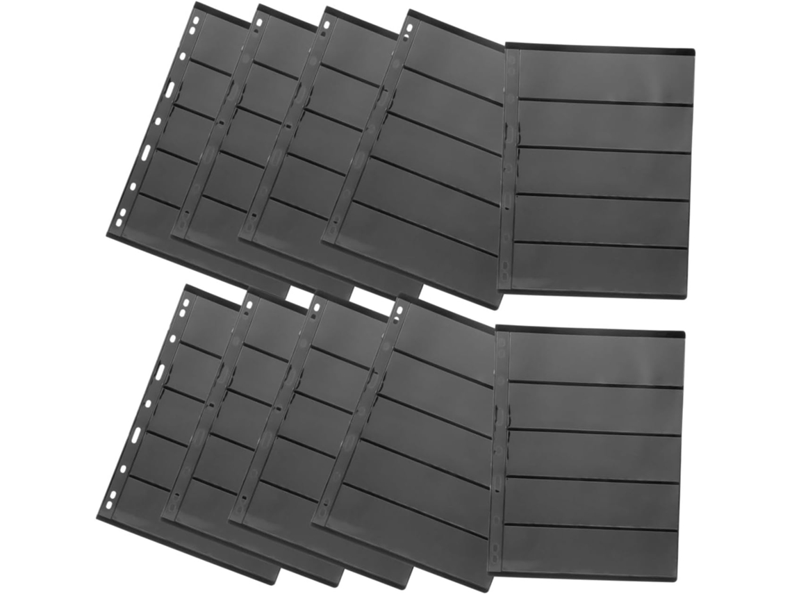 10 Peças Classeur Timbres Para Colecionadores Páginas Transparentes Double Face Album De Rangement Cartes