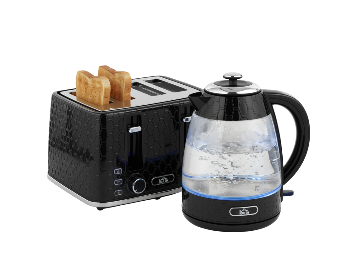 Panela de Pressão 1,7l MARCA com Chaleira e Torradeira 4 Fatias Preto