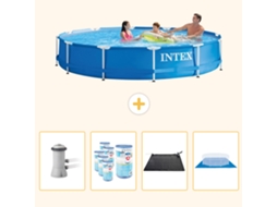 Intex Piscina Com Estrutura Redonda - 366x76 Cm - 5-peças Scb91