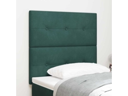 Vidaxl Cabeceira Verde Escuro 90 Cm Veludo