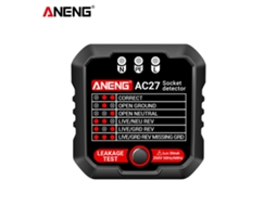 Aneng Outlet Tester 250V Detecção Rápida Tomada Tester Detector de Receptáculo Plugue de Vazamento Polaridade Linha de Aterramento Detector Preto Eu