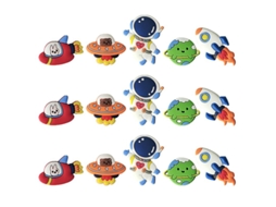 15pcs Adorno De Bolo De Espaço Sideral