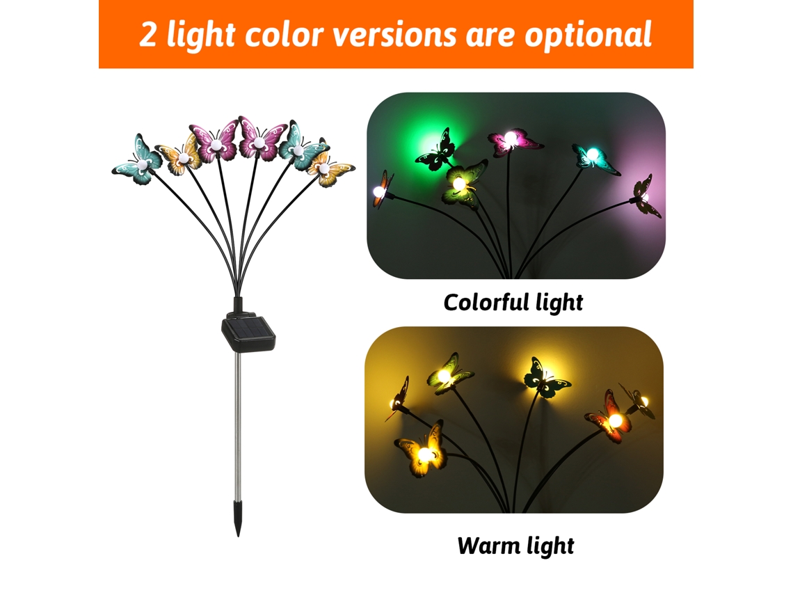 2026 lâmpada Solar Jardim Neoglint Borboleta Móvel Ip65 Impermeável para Exterior Pátio Caminho Páramo Decorativa
