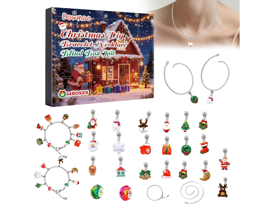 Calendário Do Advento Com Joias- 20, 6 X 4, 6 X 15, 5 Cm- Contagem Regressiva De 24 Dias- Planejador De Natal