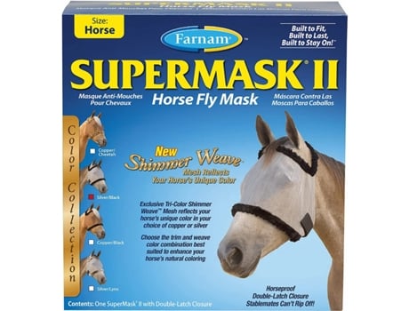 Máscara de mosca para cavalos sem orelhas FARNAM Supermask Foal foal/pony