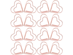 Mini Clips para Marcar Páginas e Organizar Documentos - 100 Clips de Papel Metálicos em Diversos Formatos para Mesa