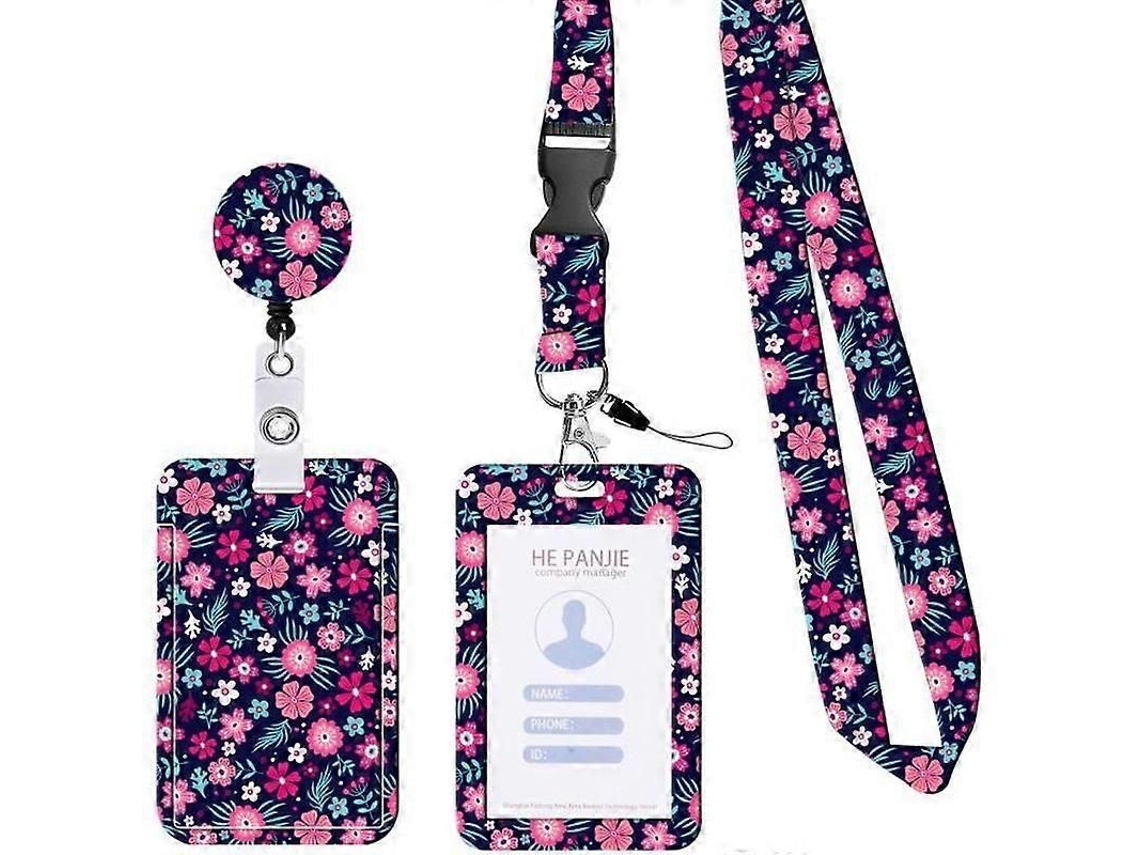 Porta-crachá Retrátil Vertical Com Cordão Para Pescoço, Ideal Para Mulheres, Para Guardar Chaves, Documentos Escolares E De Trabalho.