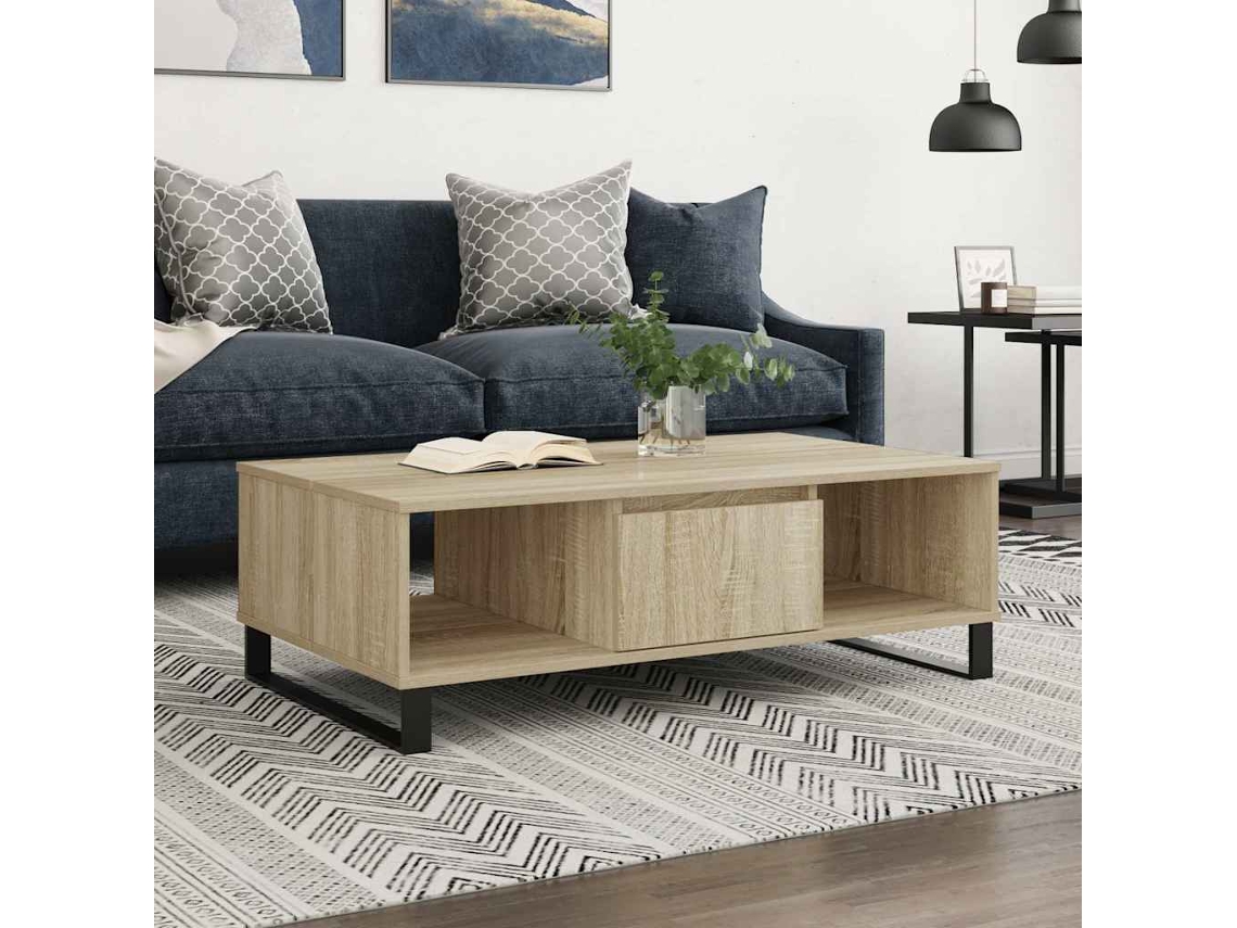 Vidaxl Mesa De Centro 104x60x35cm Derivados De Madeira Carvalho Sonoma