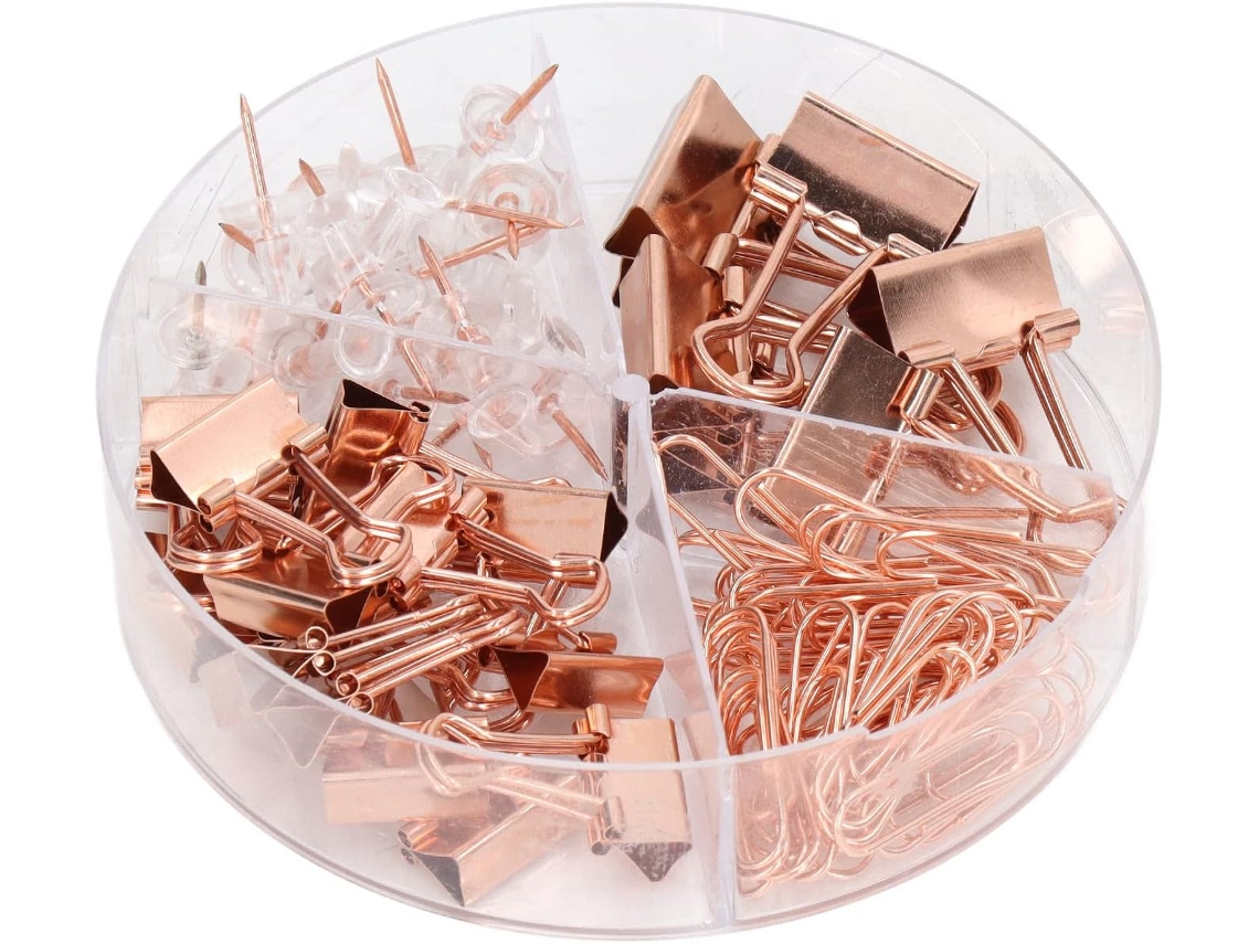 Kit De Clips Escritório Em Metal Resistente, Tachinhas Multiuso, Conjunto De Clips Para Armazenar Documentos E Anotações