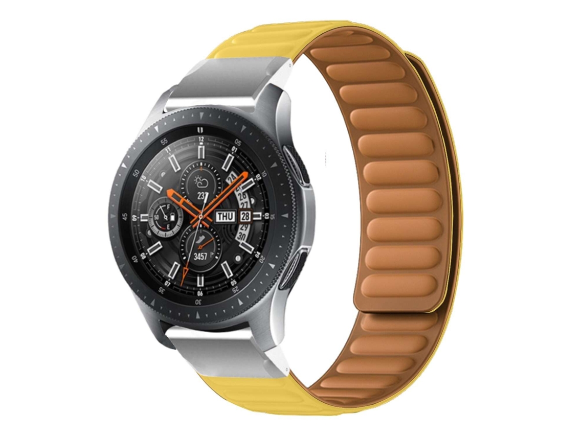 Bracelete Pulseira Magnética de Forte Conexão para Garmin Marq Captain Amarelo