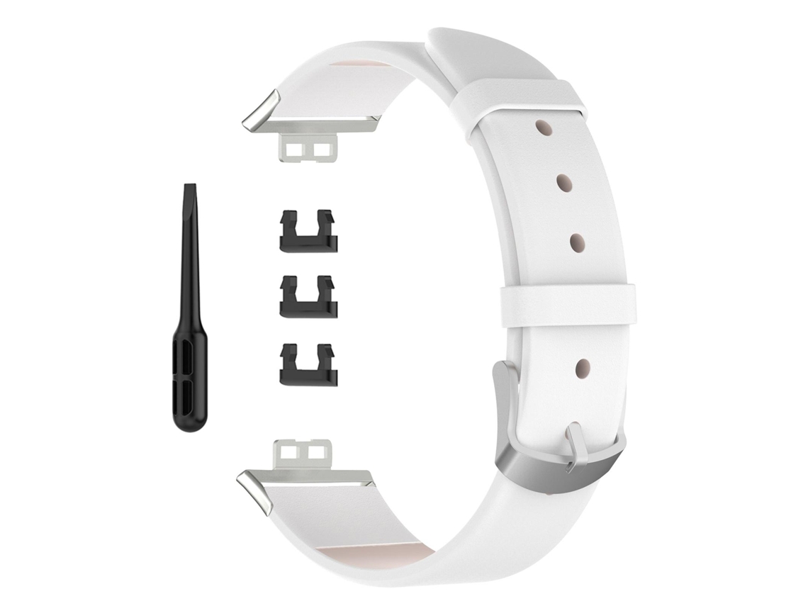 Aetheria pulseira de Couro Branco para Relógio Inteligente Fit, Pulseira de Substituição com Ajuste Fácil