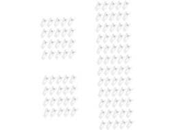 Nuobesty - 100 unidades de clipes de parede autoadesivos transparentes, clipes adesivos para fixação em caso de colisão.