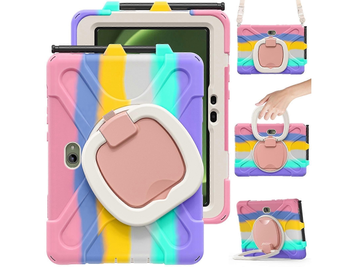 Capa de silicone híbrida Webake com suporte e alça de ombro para Samsung Galaxy Tab Active5 Pro