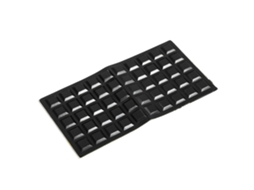 Laxiscreed Almofada Trapezoidal Preta Para Pés, Poliuretano Autoadesiva E Anticolisão, Pacote Com 50 Unidades