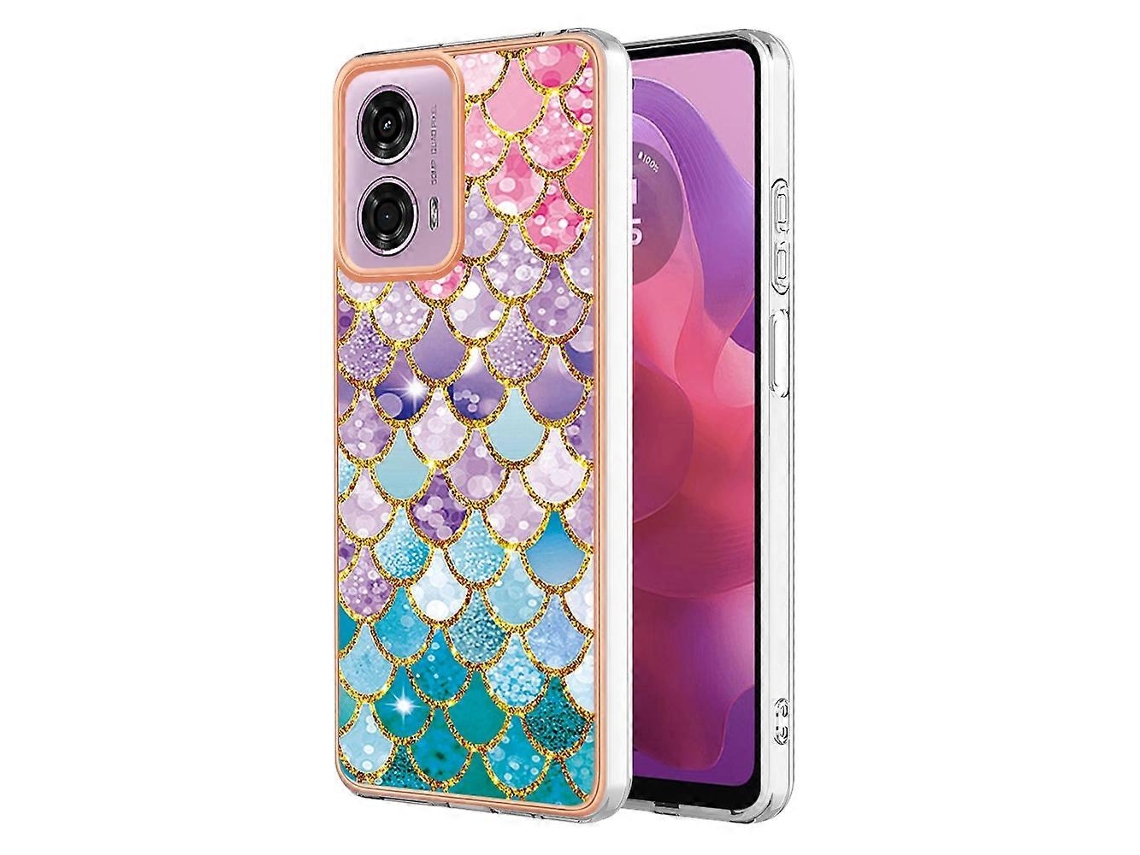 Capa Para Celular Motorola Moto G04 4g / G24 4g Em Tpu Com Revestimento Eletrolítico Imd