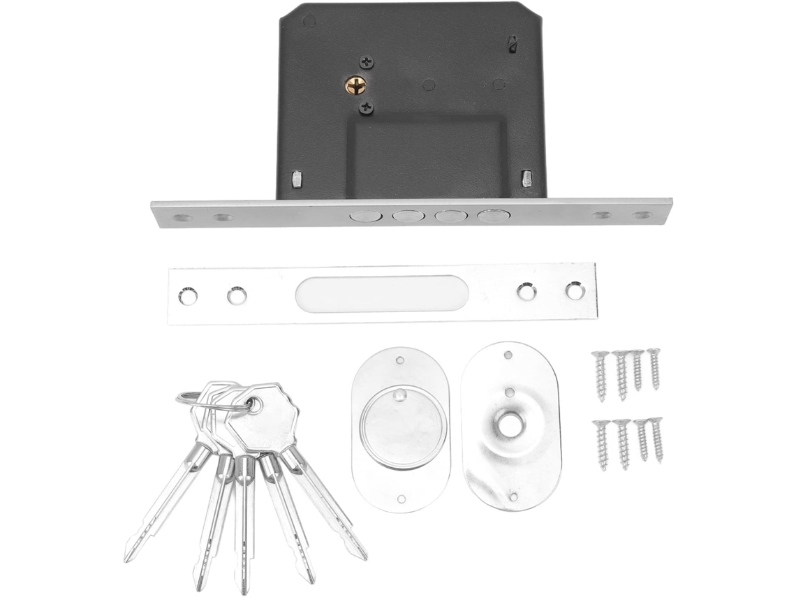 Fechadura Redonda Para Porta, Com Trinco Interno Para Porta De Entrada E 5 Chaves, Para Portas De Metal E Madeira