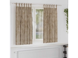 Vidaxl Cortinas De Veludo 2 Unid. Champanhe 175 X 140 Cm Veludo