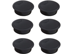 NEVEANCE Tampa Para Furo De Cabo De Mesa, Ilhós De Mesa Com Instalação Simples E Conveniente, Material Abs Resistente À Corrosão Para Uso Duradouro, 6 Unidades