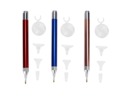 Kit de 3 Canetas Luminosas para Pintura com Diamantes, com Lupa, para Bordado em Ponto Cruz e Arte de Diamante 5d Diy CHABERLU