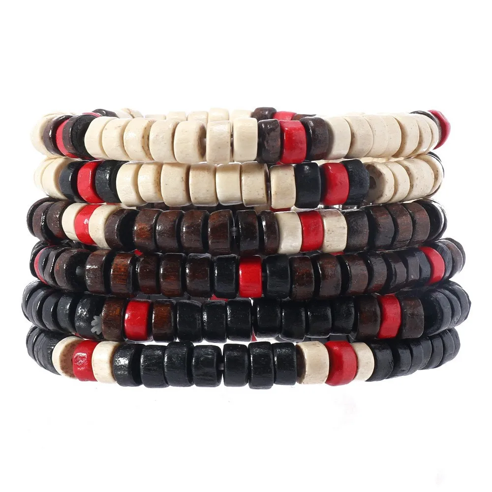 Pulseira de Contas de Madeira, Pulseira com Cruz da Árvore da Vida para Meditação de Ioga MDUG