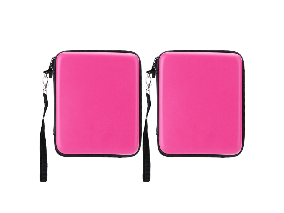 2 estuches rígidos de eva para 2ds, protección antiarañazos, rosa | MARCA