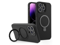 Suporte Casa Para Iphone 15 Pro Max Silicone Magnética Preto