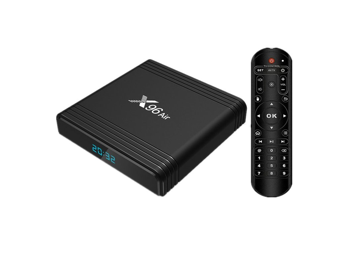 Box Smart Tv X96 4K Set Up Box Air Android 9.0 Hd Network Amlogic S905X3 Black4Gb + 64Gb com Controle Remoto de Voz G10