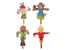 4 Peças de Decorações de Espantalho de Halloween ALLINLESS