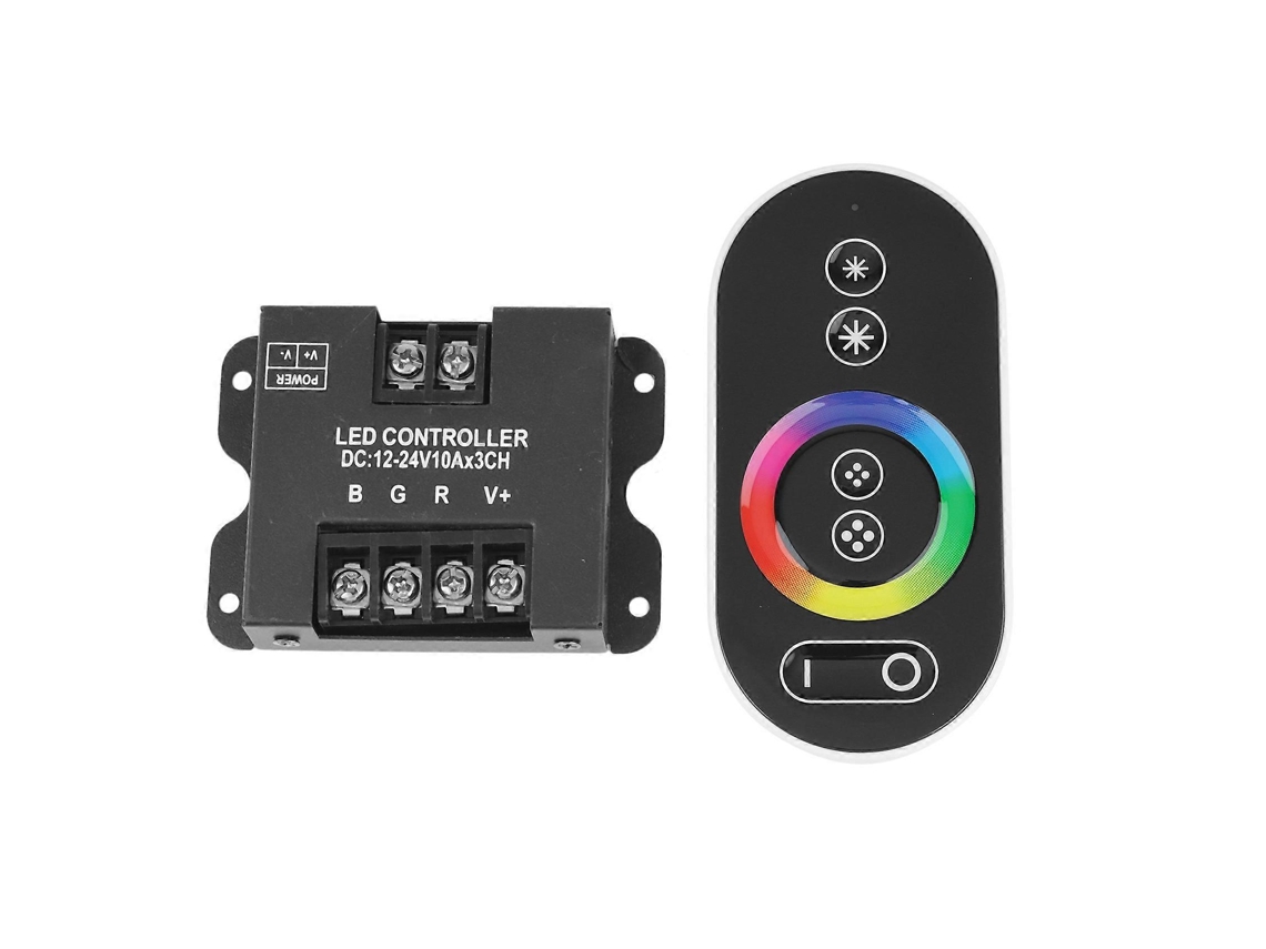 Controle Remoto Rgb Rf De 30a Com Contato, Dc 12v 24v, 3 Canais X 10a, Controlador De 360w/720w Para Acessórios De Fita De Led Smd 5050_glo