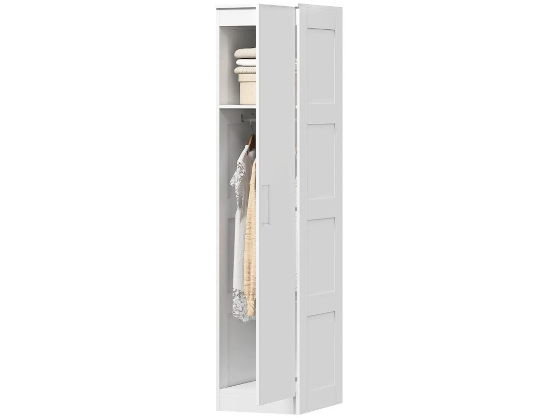Guarda-roupa Multifuncional Com Cabideiro, Prateleira E Porta Com Fechamento Suave, 40 X 52 X 180 Cm, Branco