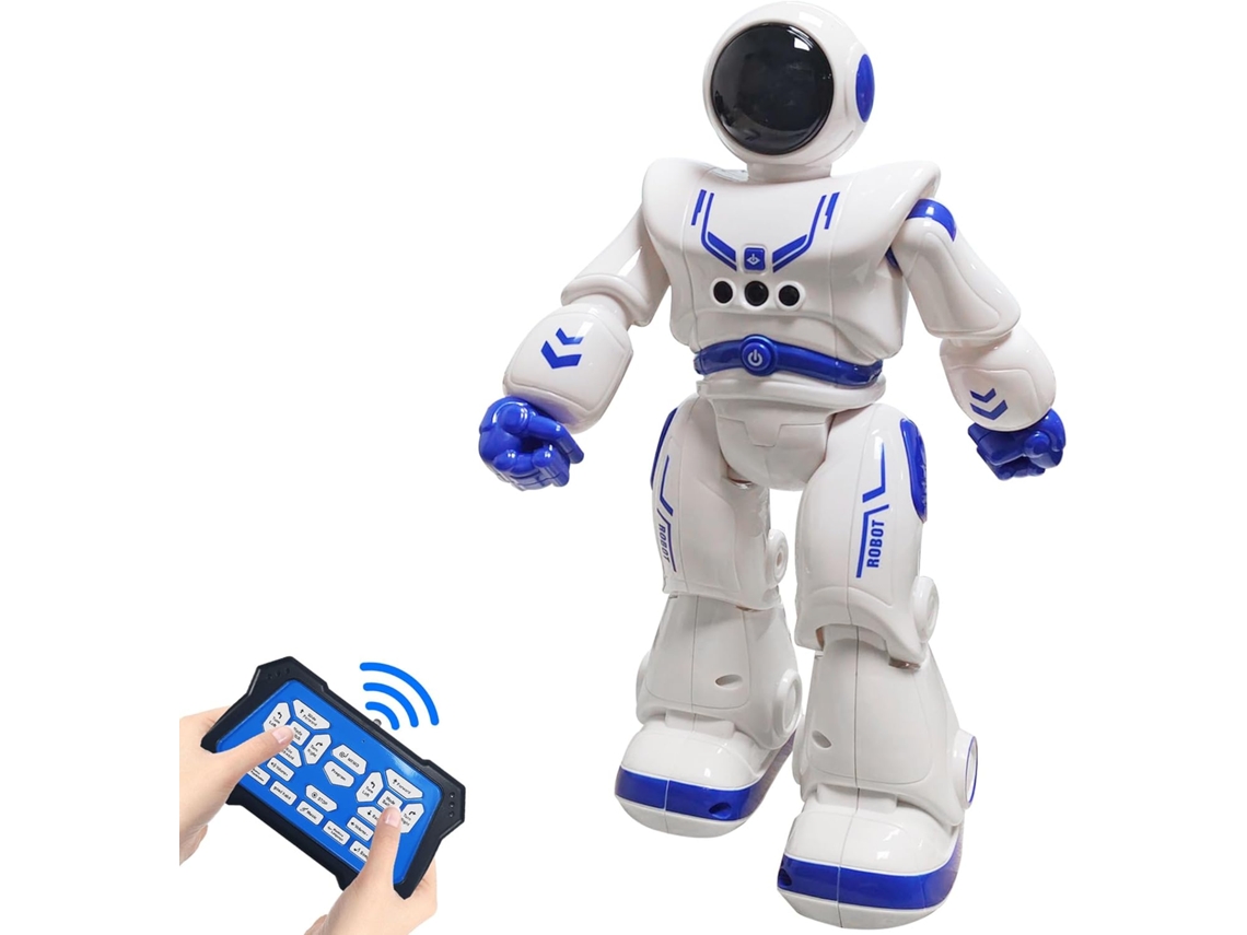 Melhor Presente Para Crianças, Robô Rc Programável Inteligente Com Controle Infravermelho, Brinquedos Para Dançar E Cantar (azul)
