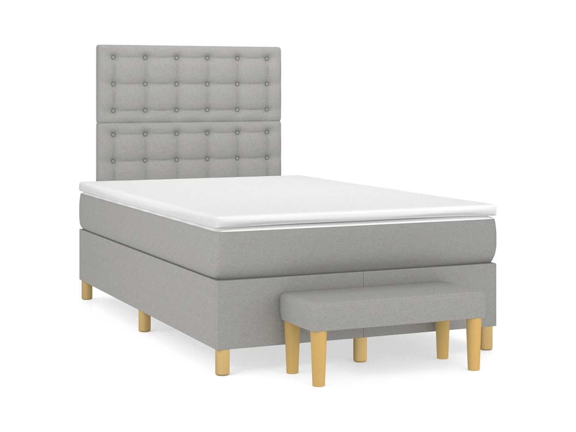 Box Spring Bed, Box Spring Beds Vidaxl Cinzeto Tecido (120 X 190 Cm)