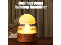 Humidificador LAXISCREED de Cogumelo com Gotas de Água, Luz Noturna, Difusor de Óleos e Controlo Remoto