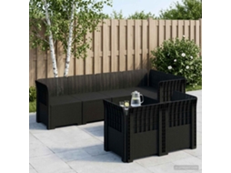 Vidaxl Sofá De Jardim Para 7 Pessoas Com Aparência De Rattan Pp