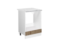 Armário de forno Vicco R-Line, carvalho artesanal, 60 cm, mármore PT