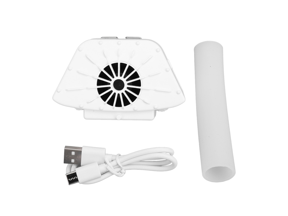 Ventilador Portátil Lombo Recarregável 1200mah Íons Negativos Branco