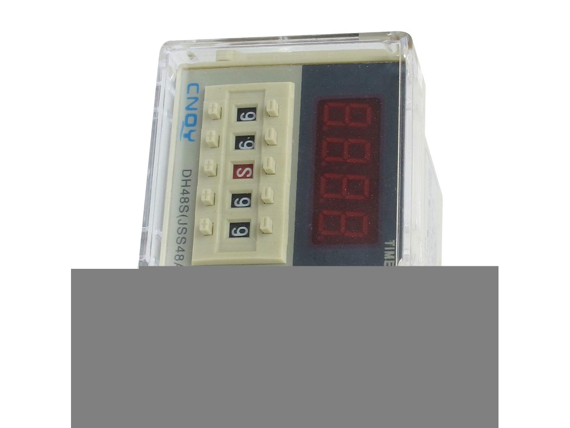 Relé de Tempo com Display Lcd Dh48s 2zh, 8 Pinos Dpdt 0,01s 99h99m Ac 220v CHABERLU