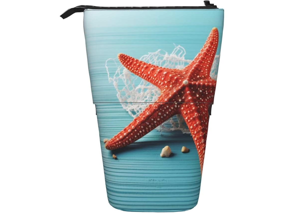 Case Trousse Crayons Télescopique Starfish Print Fournitures Debout Étui Crayons Papeterie Peil