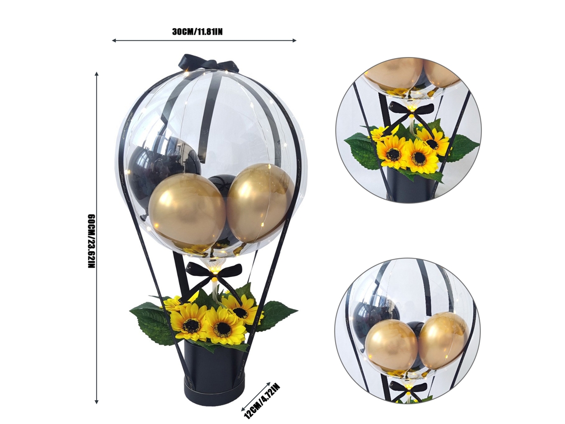 Balão De Confissão (estilo Rosa Roxa, Balde Preto Com Luzes) Eoocoo