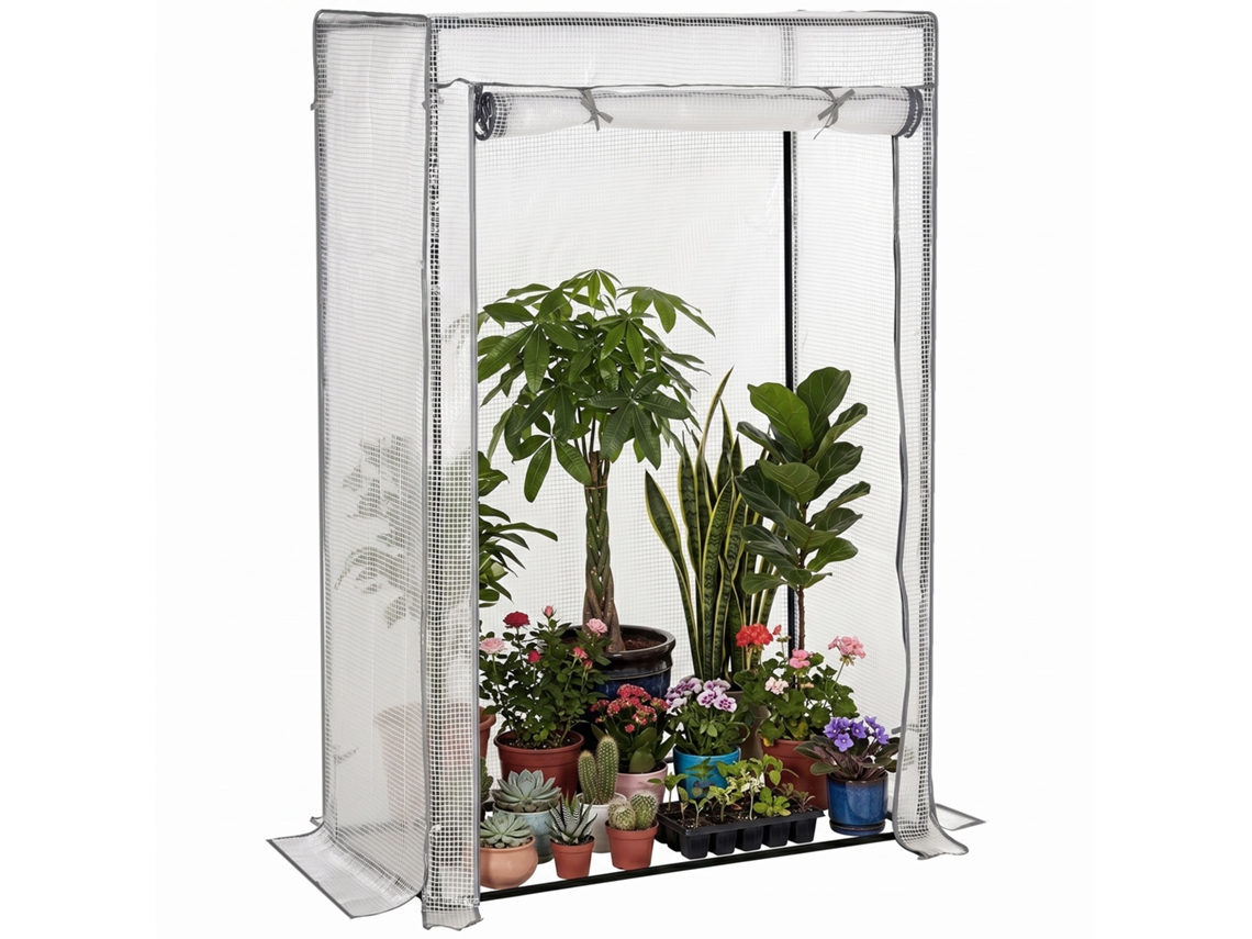 Estufa Grande de Jardim 100x50x150 Cm em Pe com Proteção Uv ZACHARY