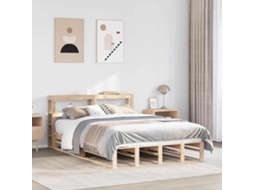 Vidaxl Cama Sem Colchão 140x190 Cm Madeira De Pinho Maciça