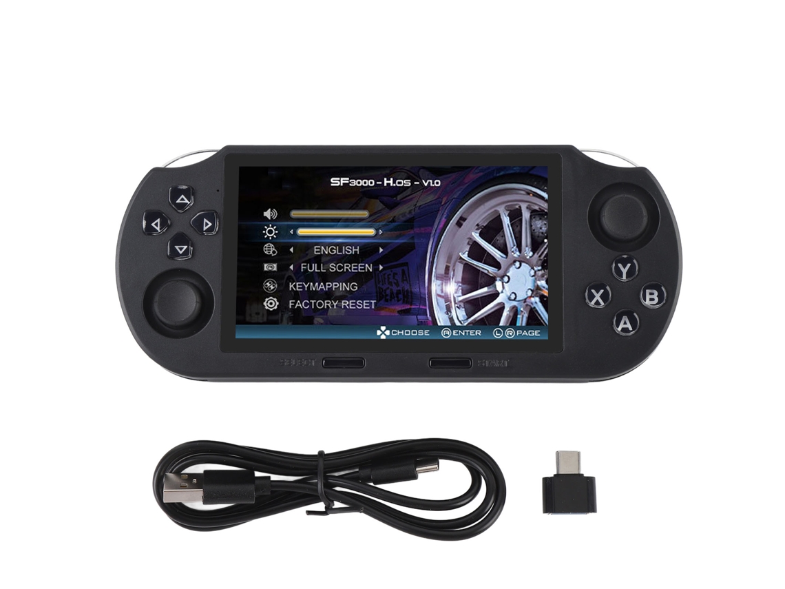 Aetheria console de Jogos Portátil Retrô 4.5 Polegadas Tela Ips 64gb com 14 Emuladores